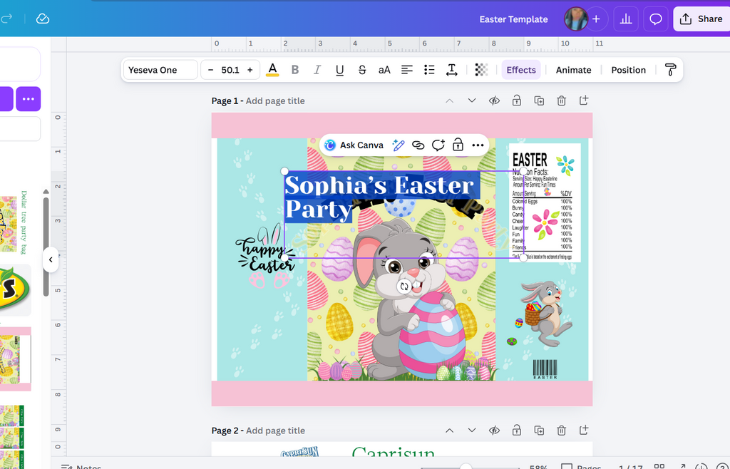 Editable Easter Party Favor Bundle