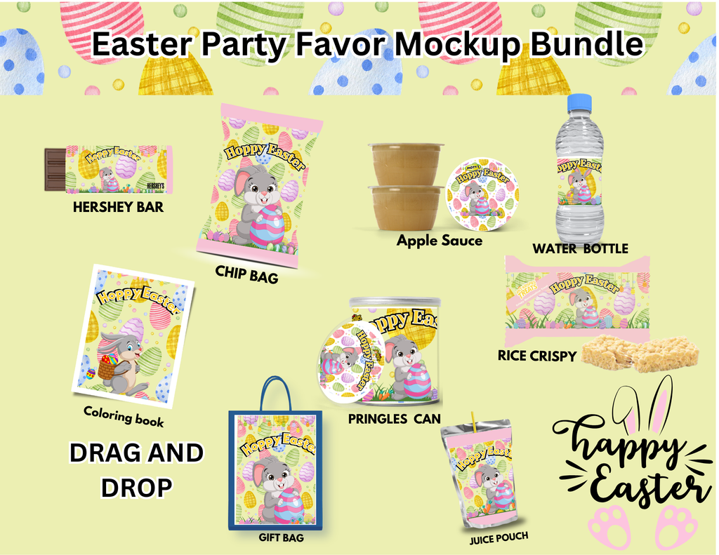 Editable Easter Party Favor Bundle